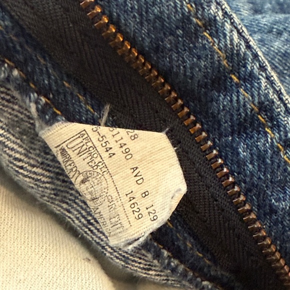 Vintage US Union Made Lee 10 Petite Relaxed Fit Blue Jeans - Picture 7 of 10